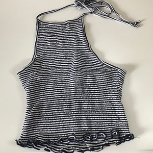 Lettuce Trip Striped Halter Top